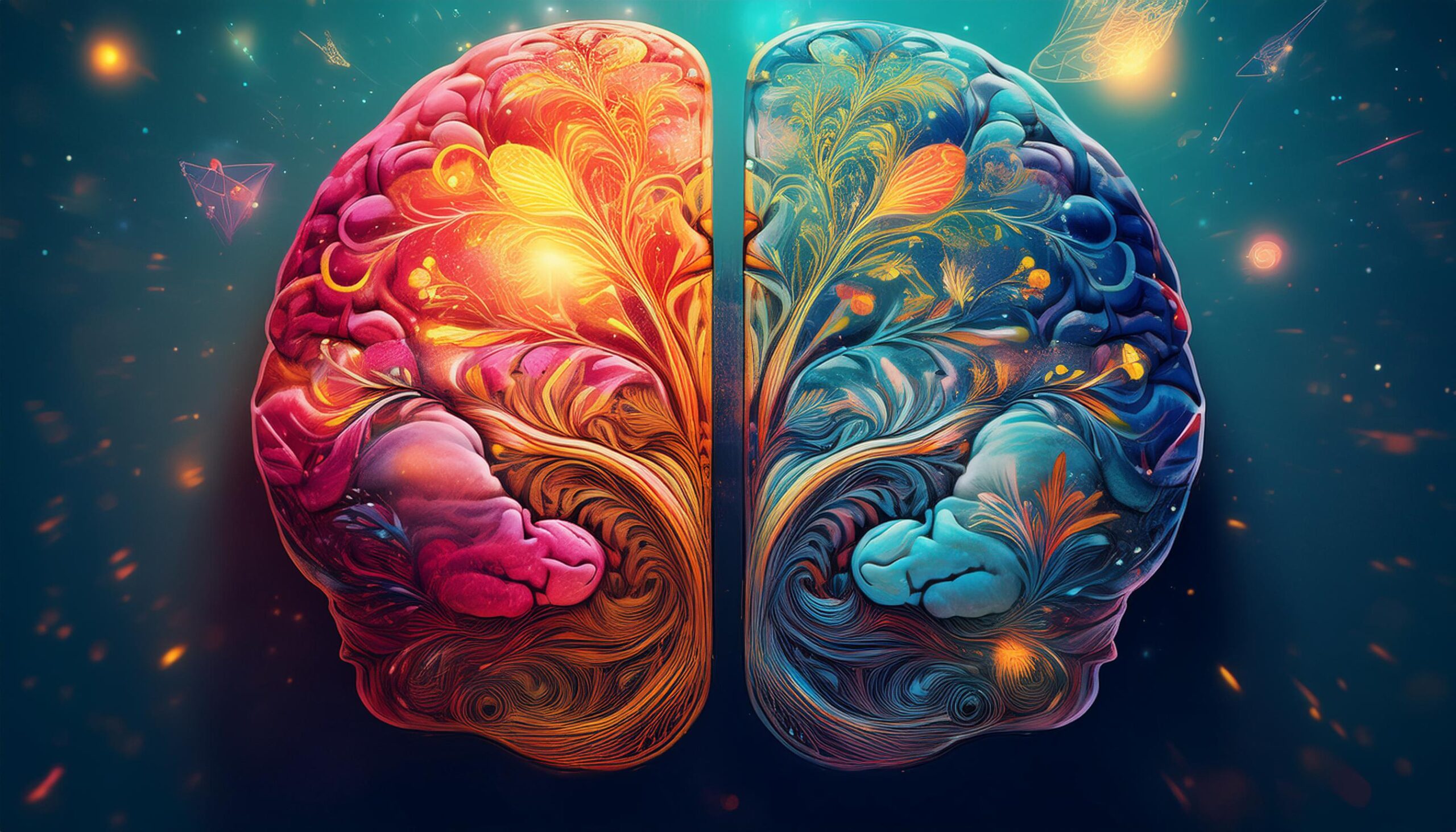colorful brain divide